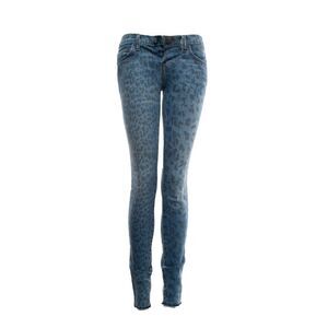 Current Elliot blue jeans with leopard print